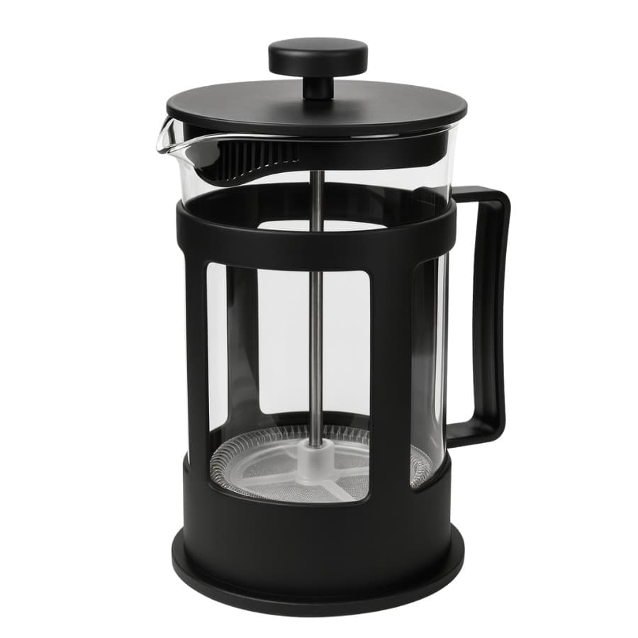 Cafeteira Prensa Francesa Café Expresso Chá Cremeira Em Vidro 600ml Preta Premium