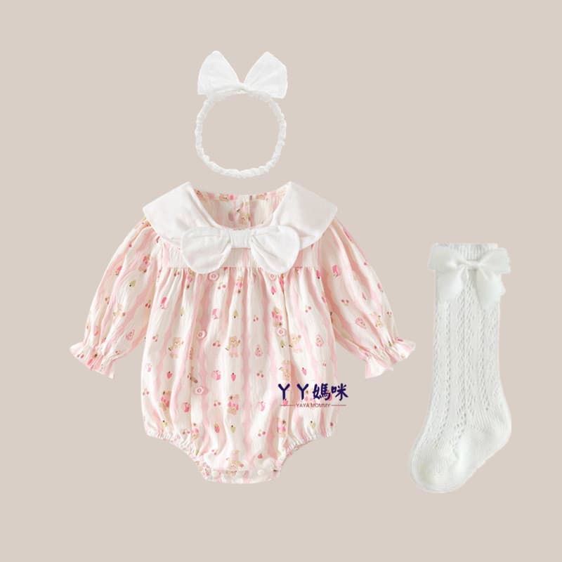 Roupas de bebê primavera outono roupas doces roupas de bebê recém-nascido menina boneca colarinho mês cheio cem dias ban