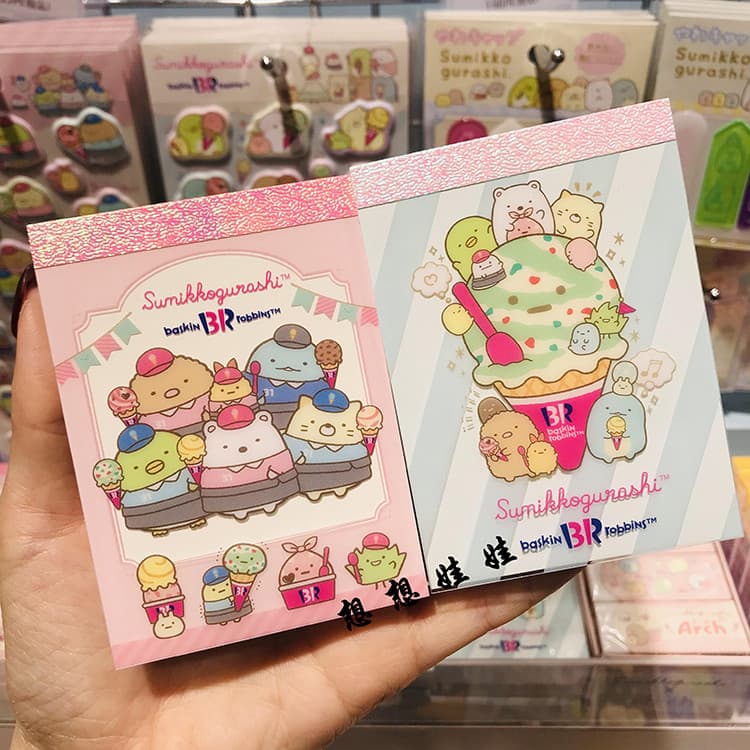 Estoque pronto Japão Sumikkogurashi BR Sorvete Mini Marcador de Escrita Notebook Notebook