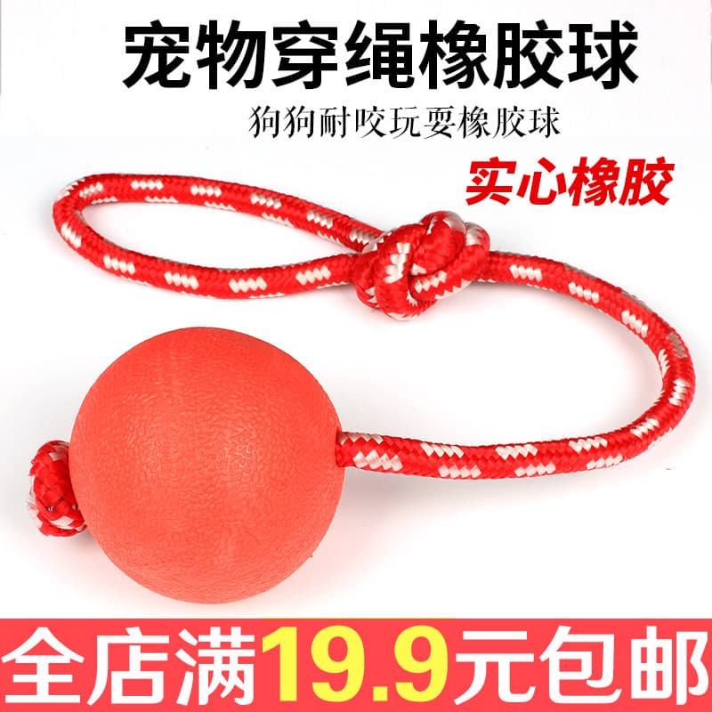 Bola de brinquedo para cachorro de estimação, resistente à mordida, Molar, provocando cachorro, bola saltitante, pequena