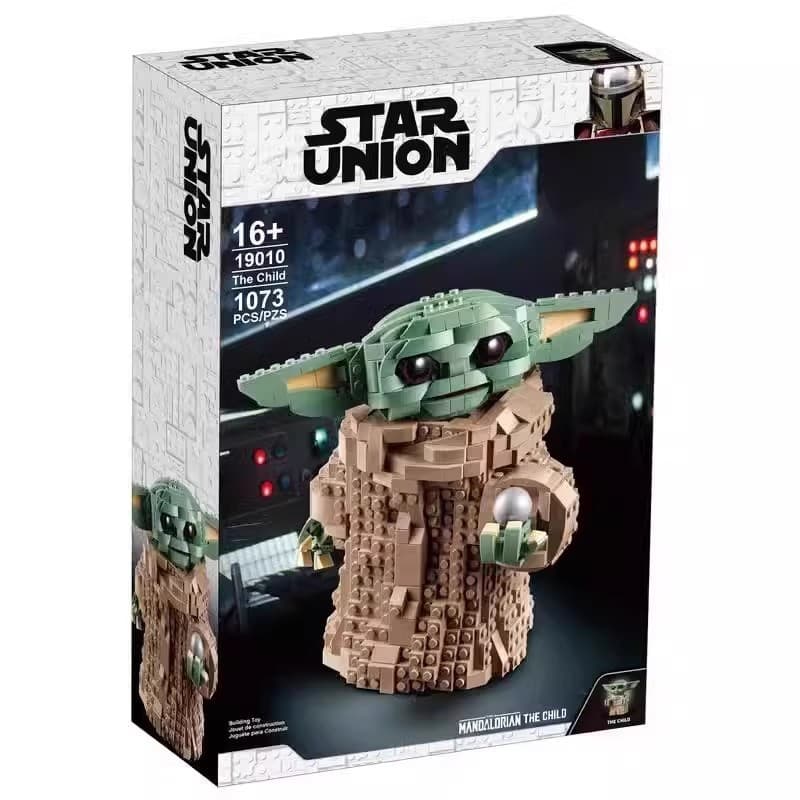 Compatível com o brinquedo de blocos de montar educativos LEGO 75318 Star Wars Series The Mandalorian Baby Yoda.