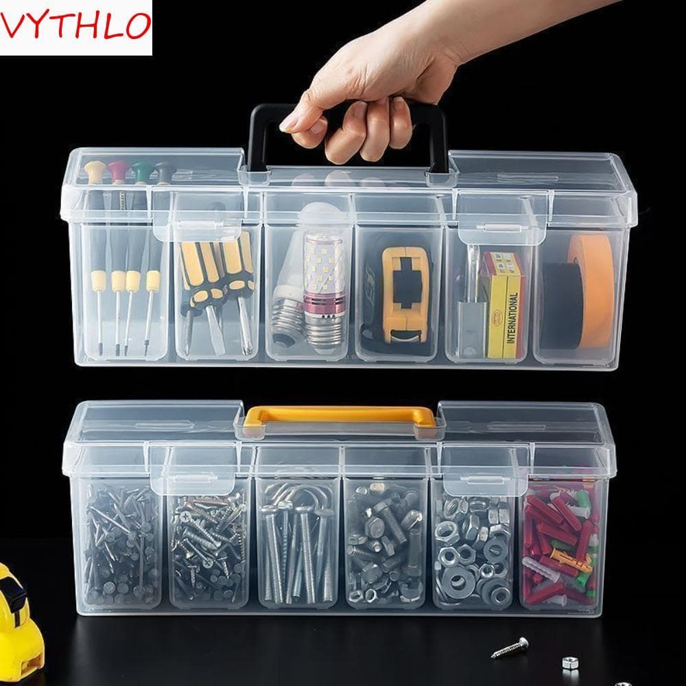 VYTHLO 7 Peças Organizador De Ferramentas Portátil Transparente , 6 Caixas Pequenas , 1 Caixa Grande , Conjunto De Armaz