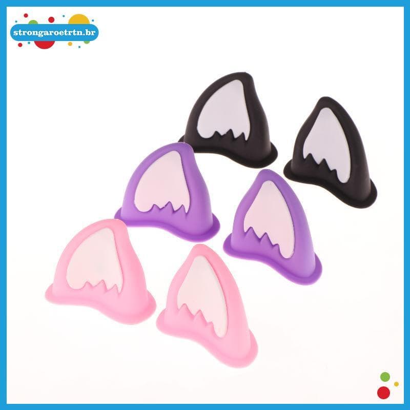 strongaroetrtn Capacete Da Motocicleta Decorações De Orelha De Gato Acessório Para Scooter Bicicleta Adesivo Moto Skate 