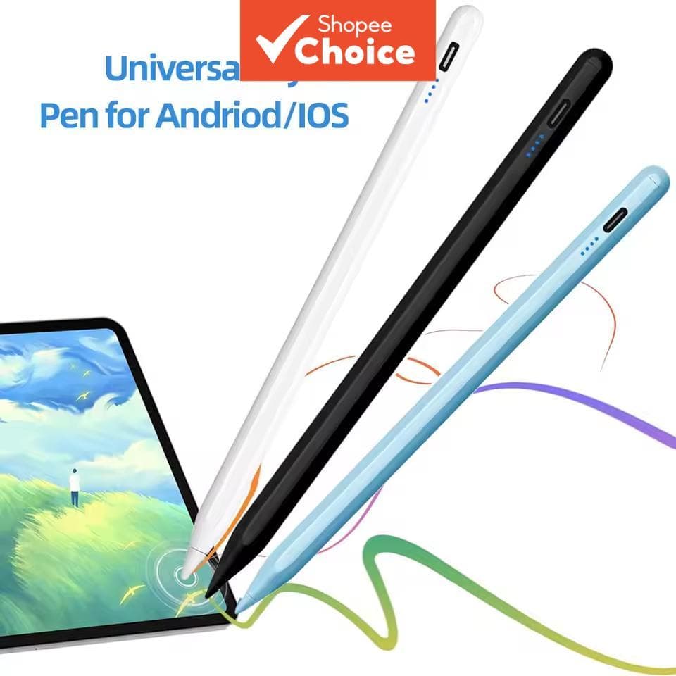 Caneta Stylus para tablet e celular touch, compatível com Android, iOS, Windows e iPad, acessórios para Apple Pencil