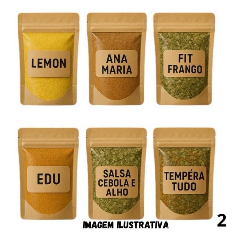 KIT 08 Temperos e Condimentos 50g Cada | Especiarias Naturais para Culinária | Mix de Temperos Selecionados