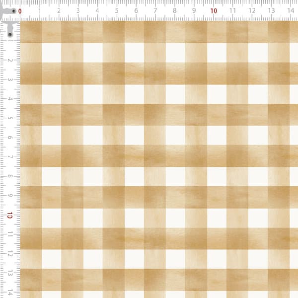 Tecido Tricoline Digital Xadrez Aquarelado Amarelo Pastéis Infantil Mesa Cozinha Patchwork