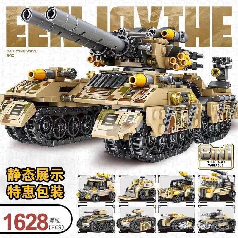 F1P5 1000 Peças Blocos de Montar Lego Série Aeronaves, Navios de Guerra, Tanques e Veículos Militares, Presentes de Plás
