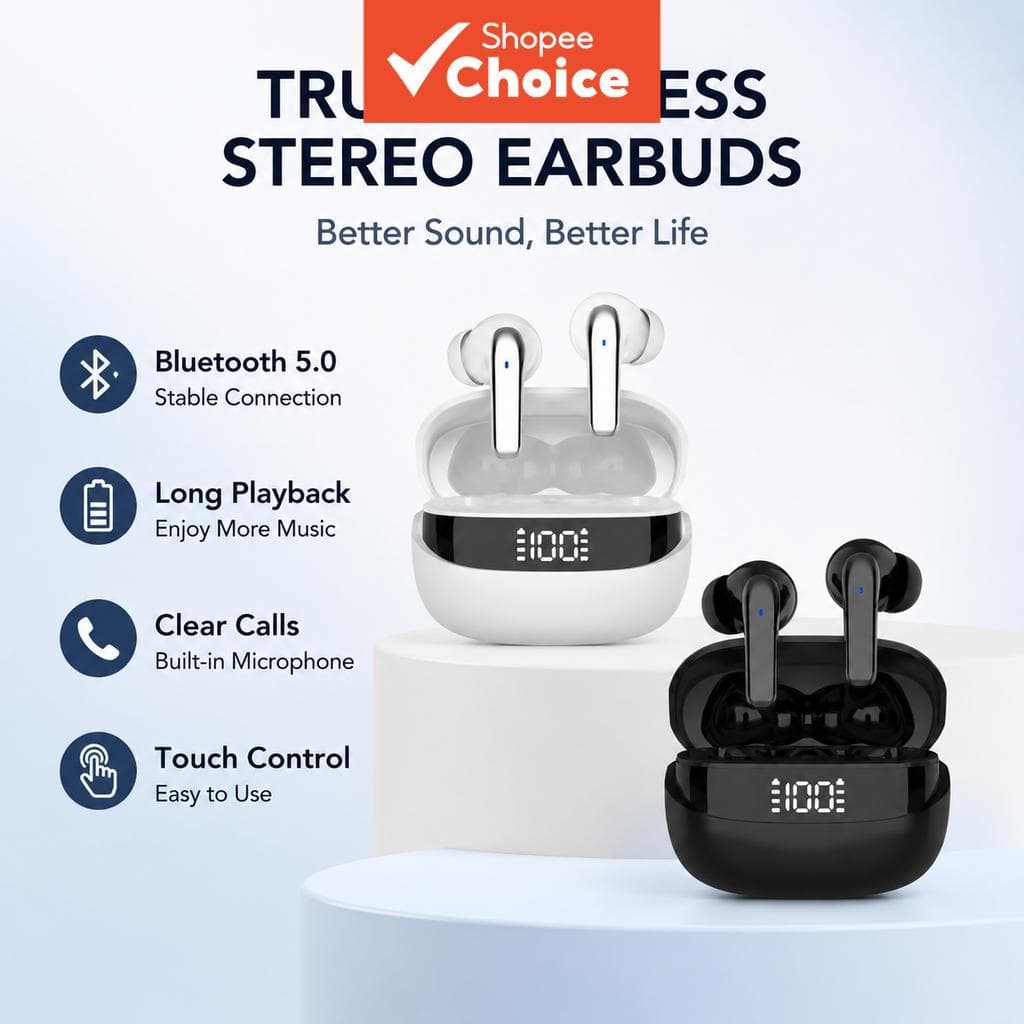 Fones de Ouvido Sem Fio Bluetooth Isolamento Acústico Fones Intra-Auriculares Ajuste Suave de Som Fones de Ouvido