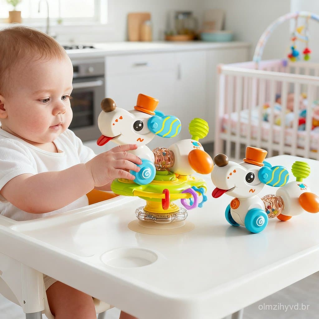 Brinquedos para Meninos e Meninas, Brinquedos de Animais, Cachorrinho Rotativo Multifuncional, Brinquedos Educativos par