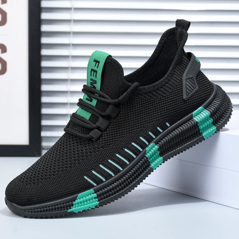 T Trendy Flyknit Respirável Calçados Casuais Esportivos Masculinos Leves e Confortáveis Sapatos de Viagem