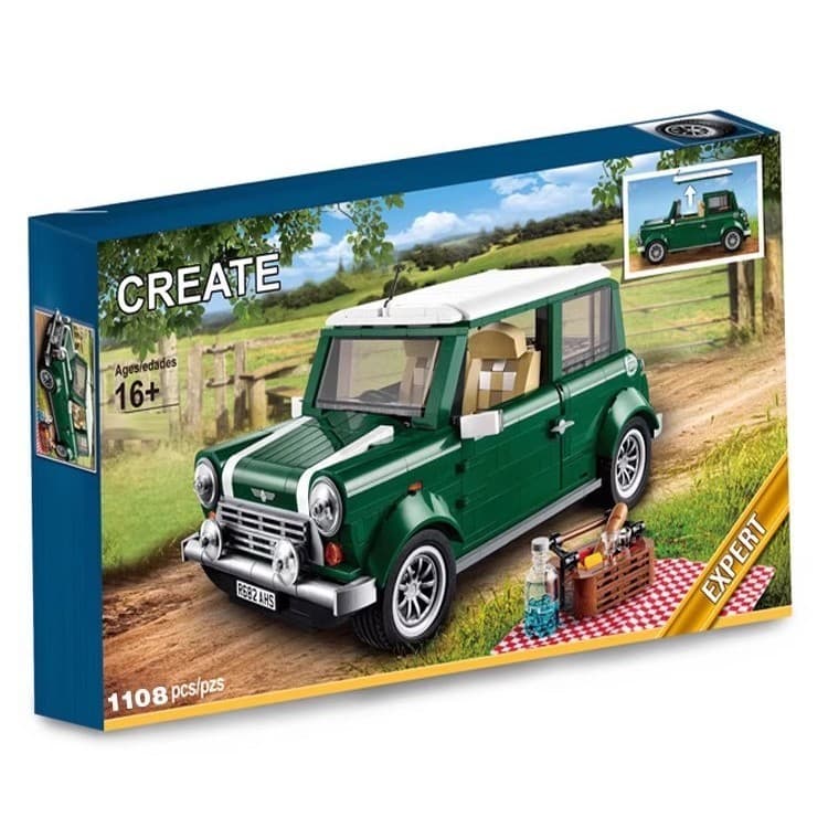 Compatível com o brinquedo de blocos de montar LEGO 10242 Technic Mechanical Series Mini Cooper.