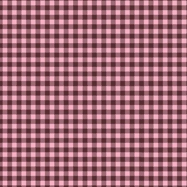 Tecido Tricoline Estampado Xadrez Rosa e Marrom Festa Junina Patchwork Artesanato Costura