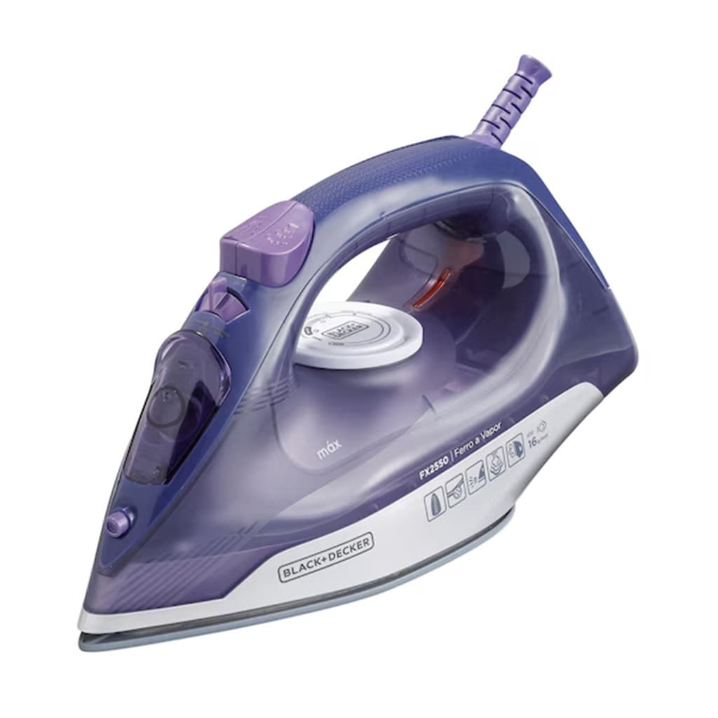 Ferro de Passar a Vapor Black Decker FX2550 Ceramic Gliss Reservatório 340ml