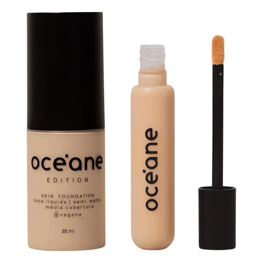 Base Líquida De Maquiagem Facial + Corretivo Oceane  Kit 2 Unidades 100% Original