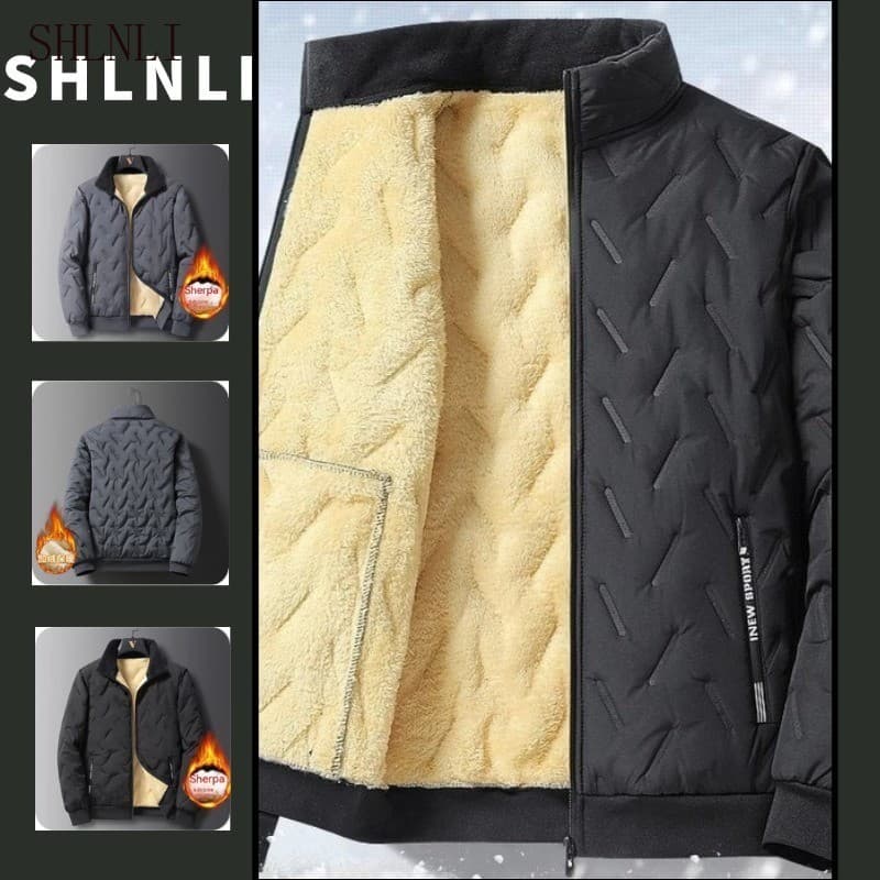 Jaqueta Quente Masculina De Lã De Cordeiro Grande Outono Inverno Francês Solto Casaco Casual