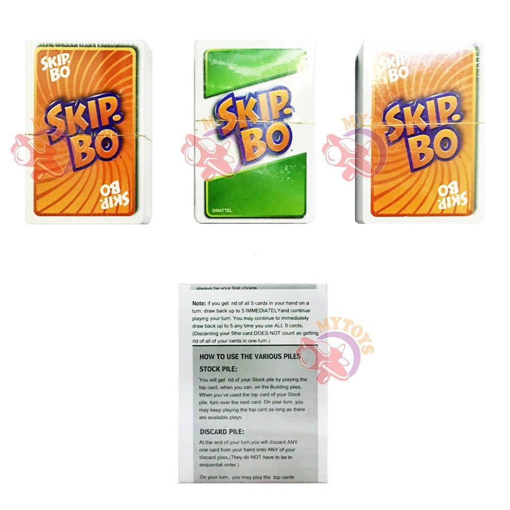 Cartas Skip Bo Jogos de Tabuleiro para Família Brinquedos para Família MYTOYS BNJK