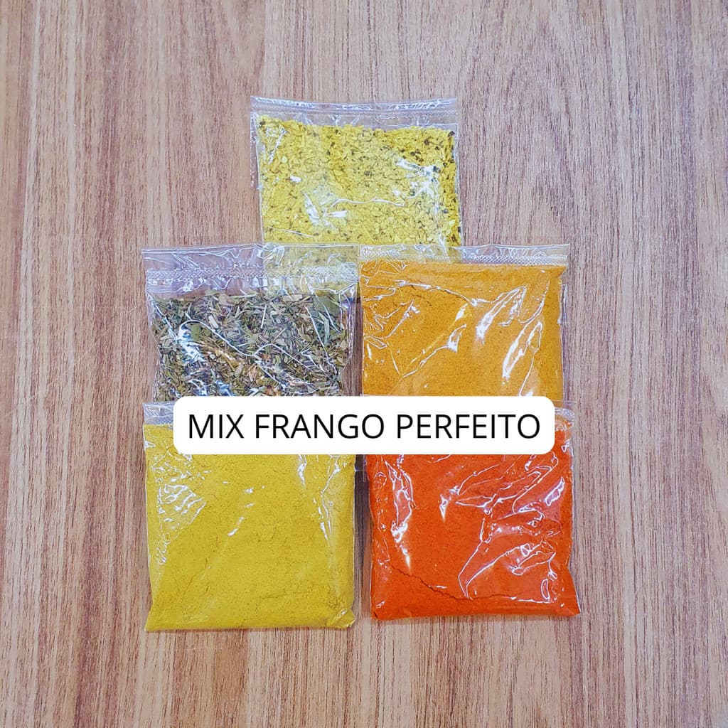 Kit Temperos Frango Perfeito LemonPepper,Curry,PápricaDoce,ErvasFinas,Tempero p/Frango | S/Glutamato