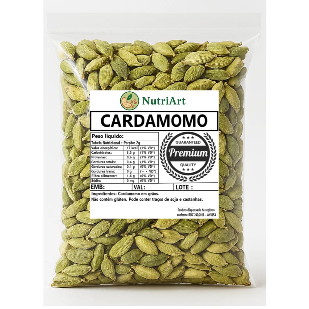 Cardamomo em Grãos 100g Puro Natural Especiaria Premium