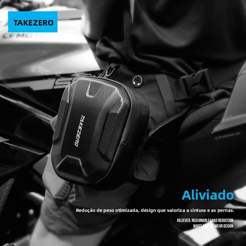 Bolsa de Coxa e Cintura para Moto, Capa Rígida Transversal, Acessório de Viagem Motociclista Esportivo Resistente à Água