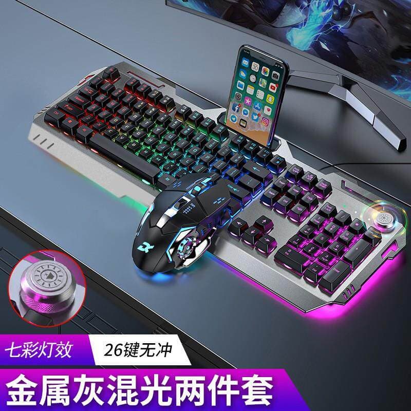 2026 novo estilo mecânico sentir teclado Mouse conjunto com fio teclado jogos dedicado teclado de escritório computador 