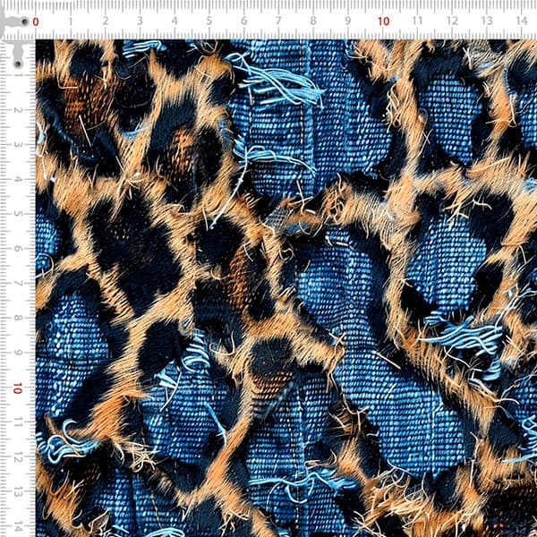 Sarja Impermeavel Jeans Jaguar Costura Artesanato Couro Pano Textura Patchwork