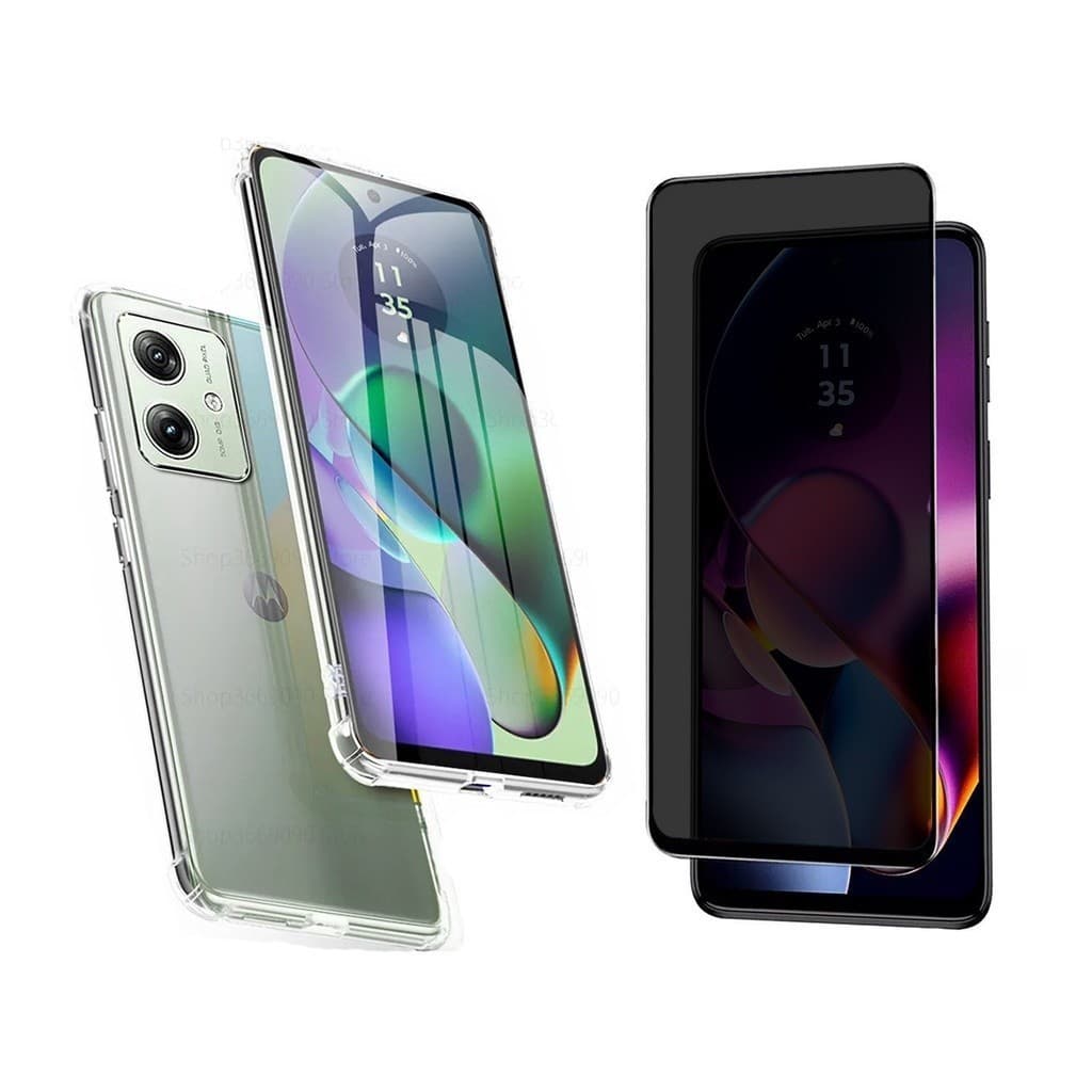 Capa Capinha Anti Impacto Compatível Com Motorola Moto G54 5G E/OU Película 3D Privacidade