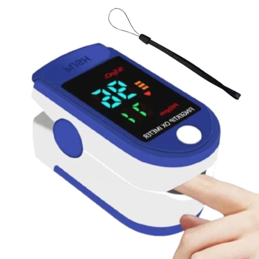KIT 2 Oxímetro de Dedo de Pulso Digital Batimento Cardíaco Monitor de Frequência