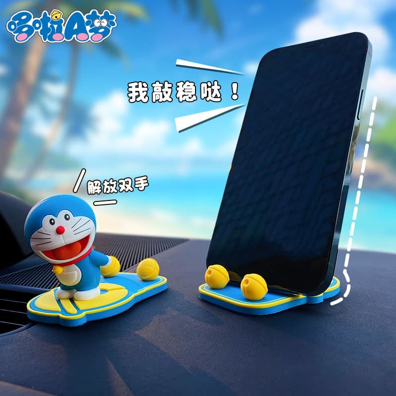Genuíno Doraemon suporte do telefone do carro suporte de navegação decoração do carro acessórios interiores do carro orn