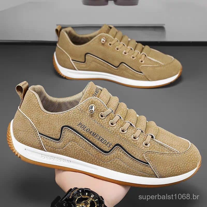 Calçados esportivos masculinos, respiráveis e confortáveis, sapatos casuais de sola macia, parte superior macia, calçado
