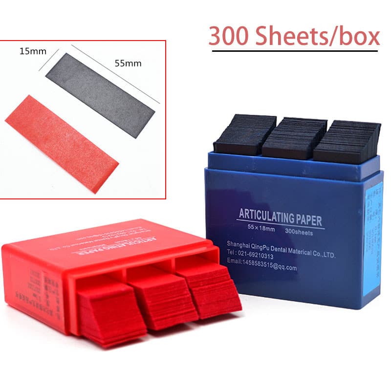 300 Folhas/Caixa De Dente Dupla Face Papel Mordido Vermelho/Azul