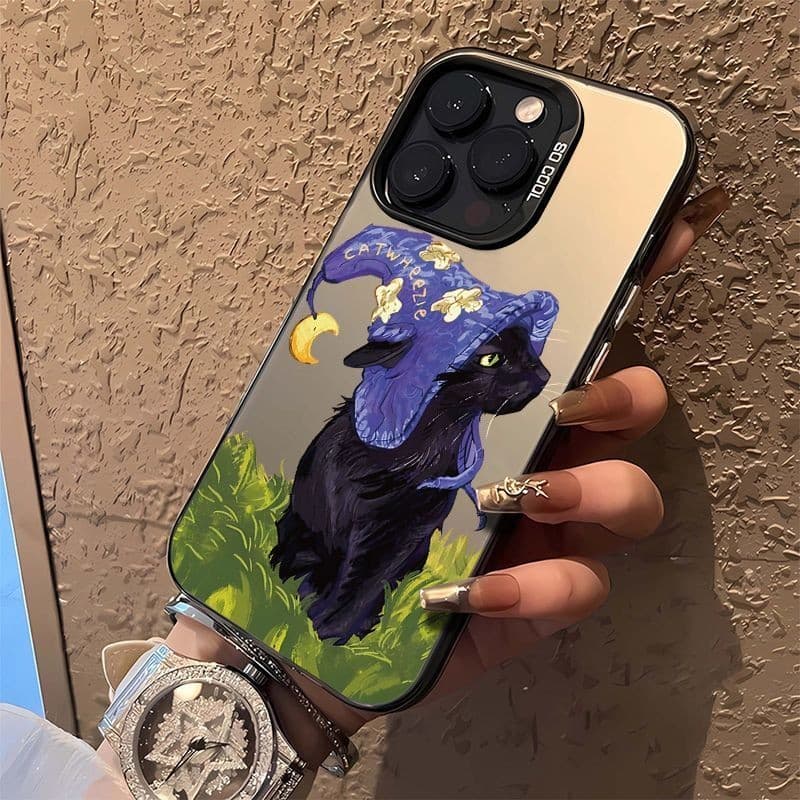 Capinha capa para iPhone 11 12 13 14 15 16 17 Pro max Gato Mágico À Prova D'água De Choque E Dissipação De Calor