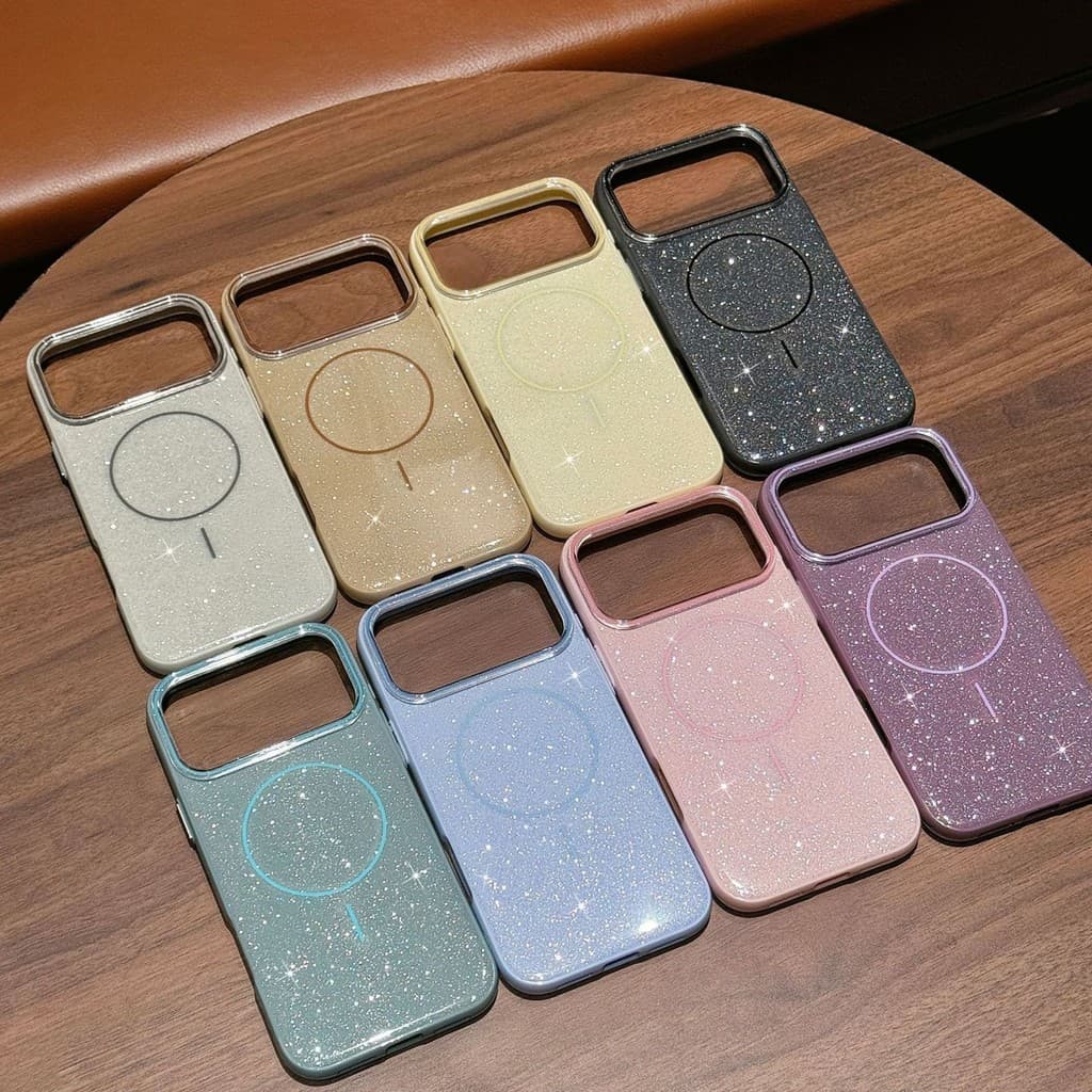 Capa LUXO magnética céu estrelado MagSafe para iPhone 17/17Air/17PRO/17PROMAX capa estilosa com protetor de lente