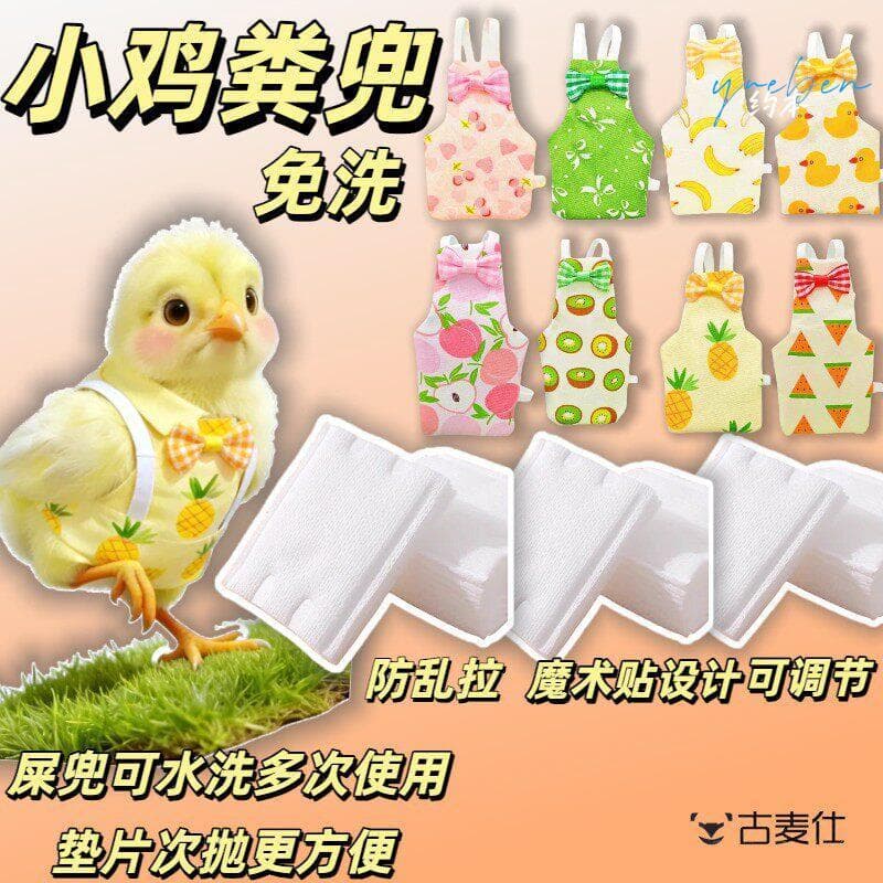 Fraldas dedicadas para pintinhos, bolsos de esterco, pudim, frango, papagaio, pássaros, fraldas descartáveis, fraldas