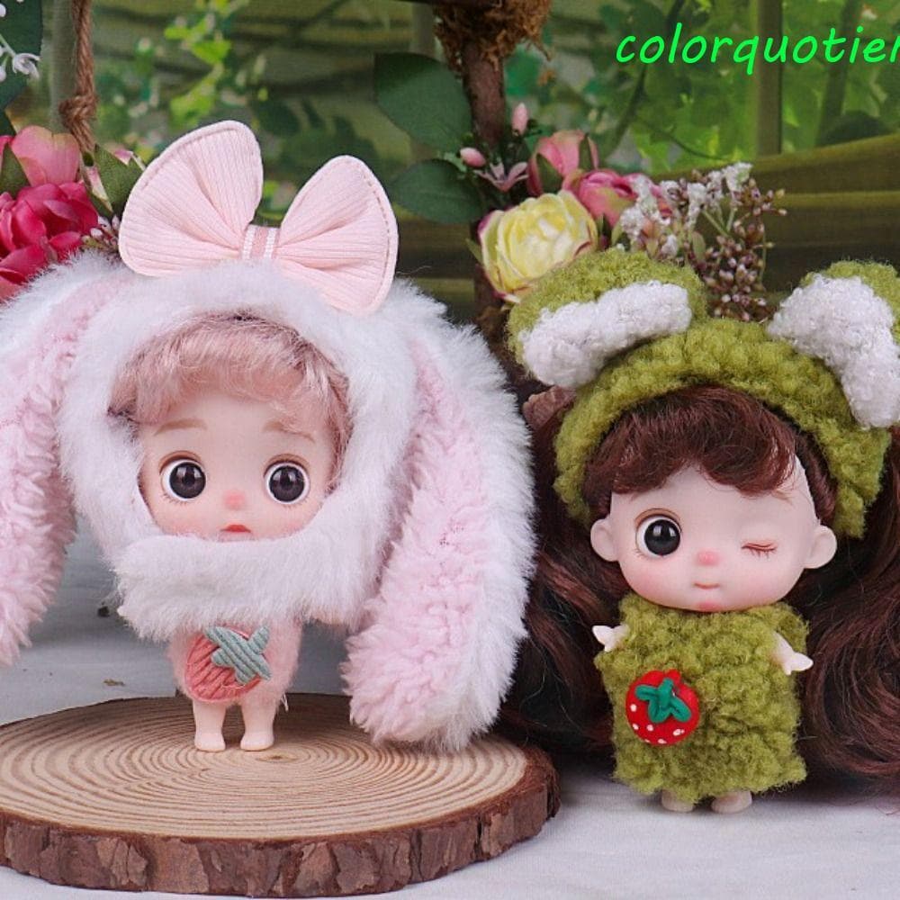 COLORQUOTIENT Brinquedos De Vestir De 10 Cm , Linda Boneca Articulada Móvel E Fofa , Bonecas De Menina Com Orelha De Coe