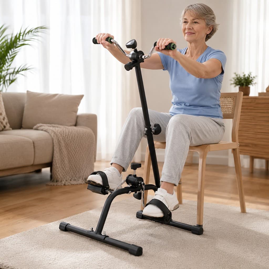 Mini Ciclo Bike Exercício Braços e Pernas Bicicleta Ergométrica Doméstica para Idosos Fitness Reabilitação