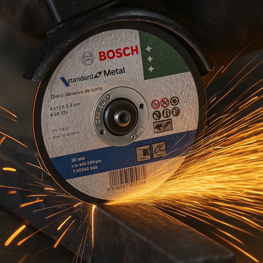 Disco de Corte  Profissional Bosch Standard Metal 115 x 1,0 x 22,23 mm 4.1/2  Ferro Aço KIT COM 10
