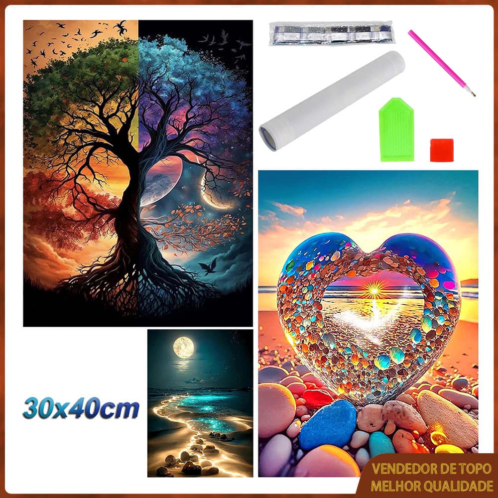 40x30cm 5D Rodada Diamante Pintura Conjunto DIY Dot Diamante Pintura Artesanato Arte Pintura