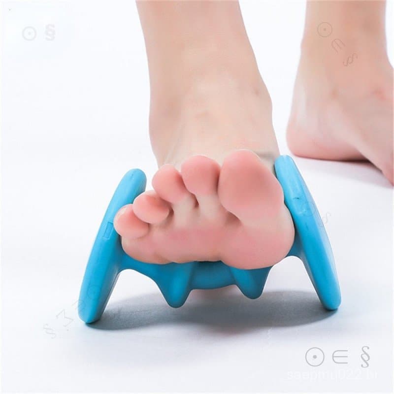 Massageador de pés com rolo para aliviar dores no arco do pé, fascite plantar, dores musculares e estimula a liberação m