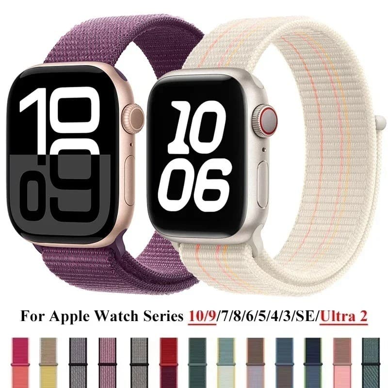 Pulseira Relogio Smartwatch Nylon Sport Relogio Smartwatch Compativel Apple Watch Series 7 8 9 10 Ultra – O Melhor Preço