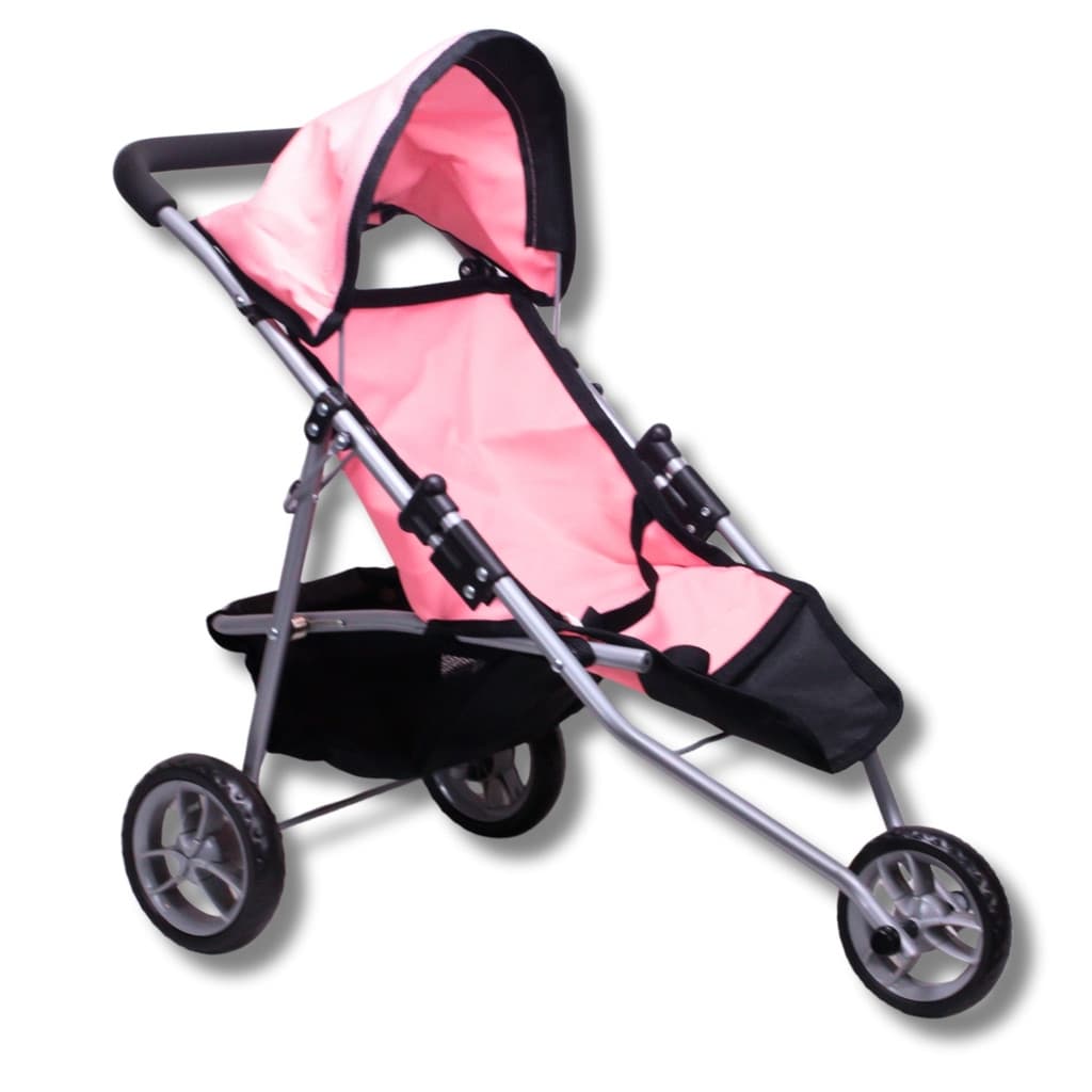Carrinho de Boneca Premium Rosa De 3 Rodas - Castela