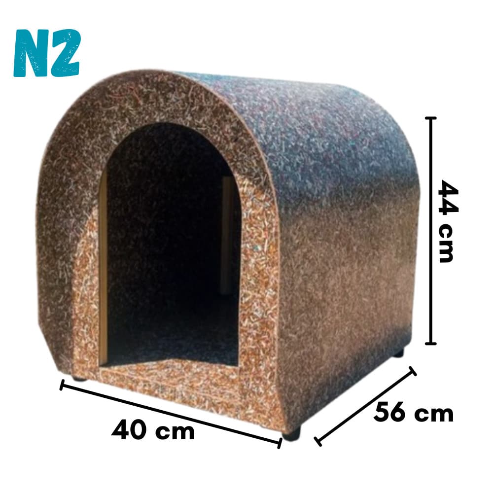 Casinha Pet Ecológica Para Cachorro Tamanho N2 Para Cães De Pequeno/Médio Porte