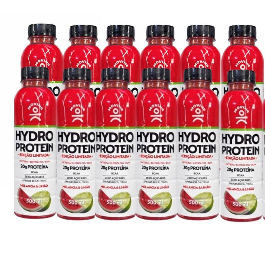 Kit 12un Hydro Protein Moving 20g Melancia E Limão 500ml