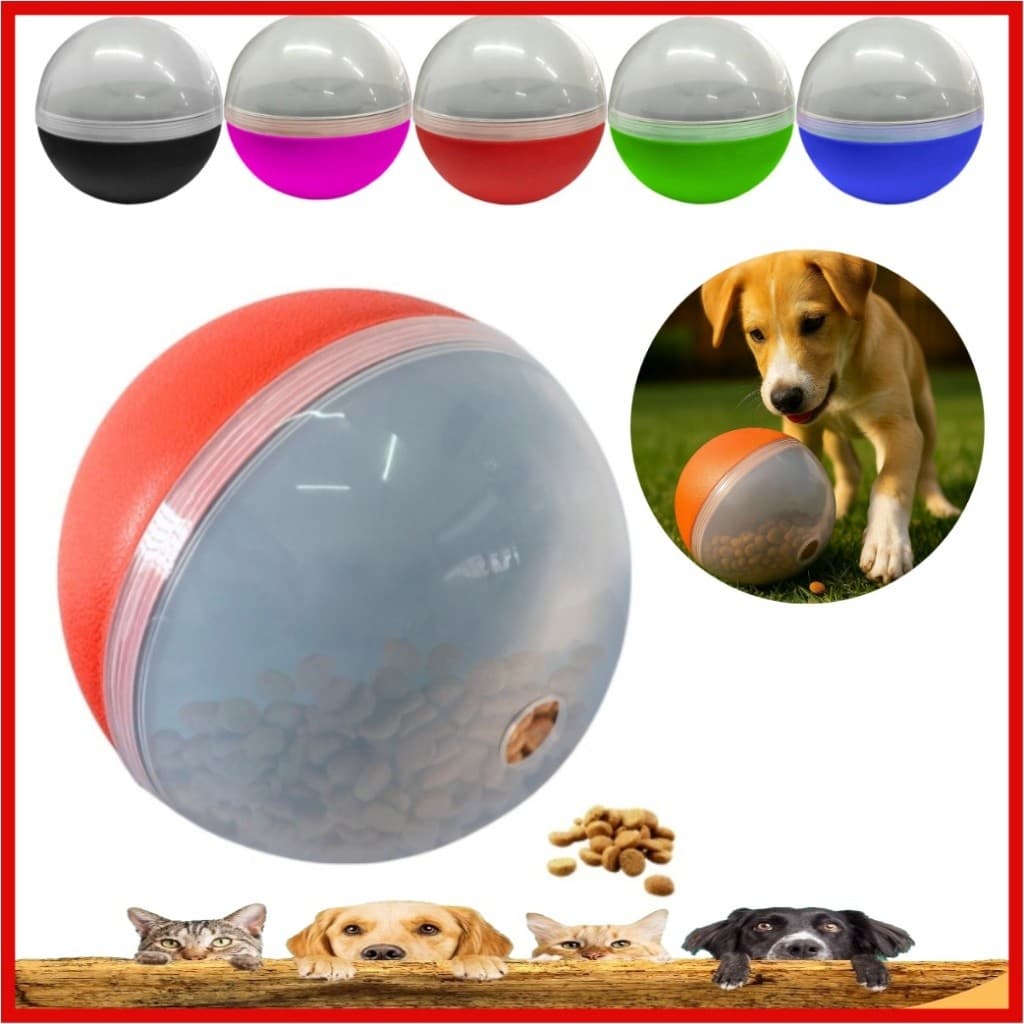 Bola Interativa Para Cães Com Dispenser Para Ração Brinquedos Para Cachorro Bola Pet Resistente
