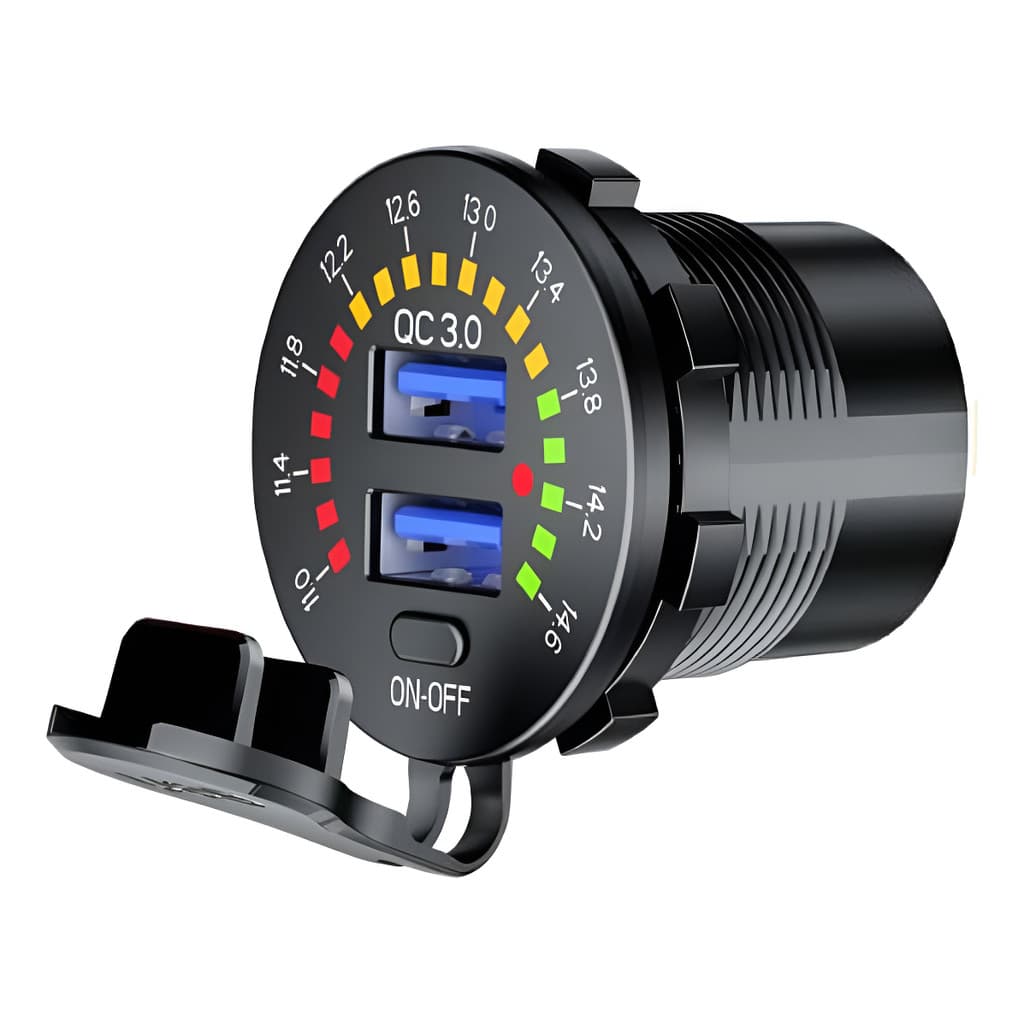 Carregador Marcador De Carga Veicular Para Celular Usb Car7070