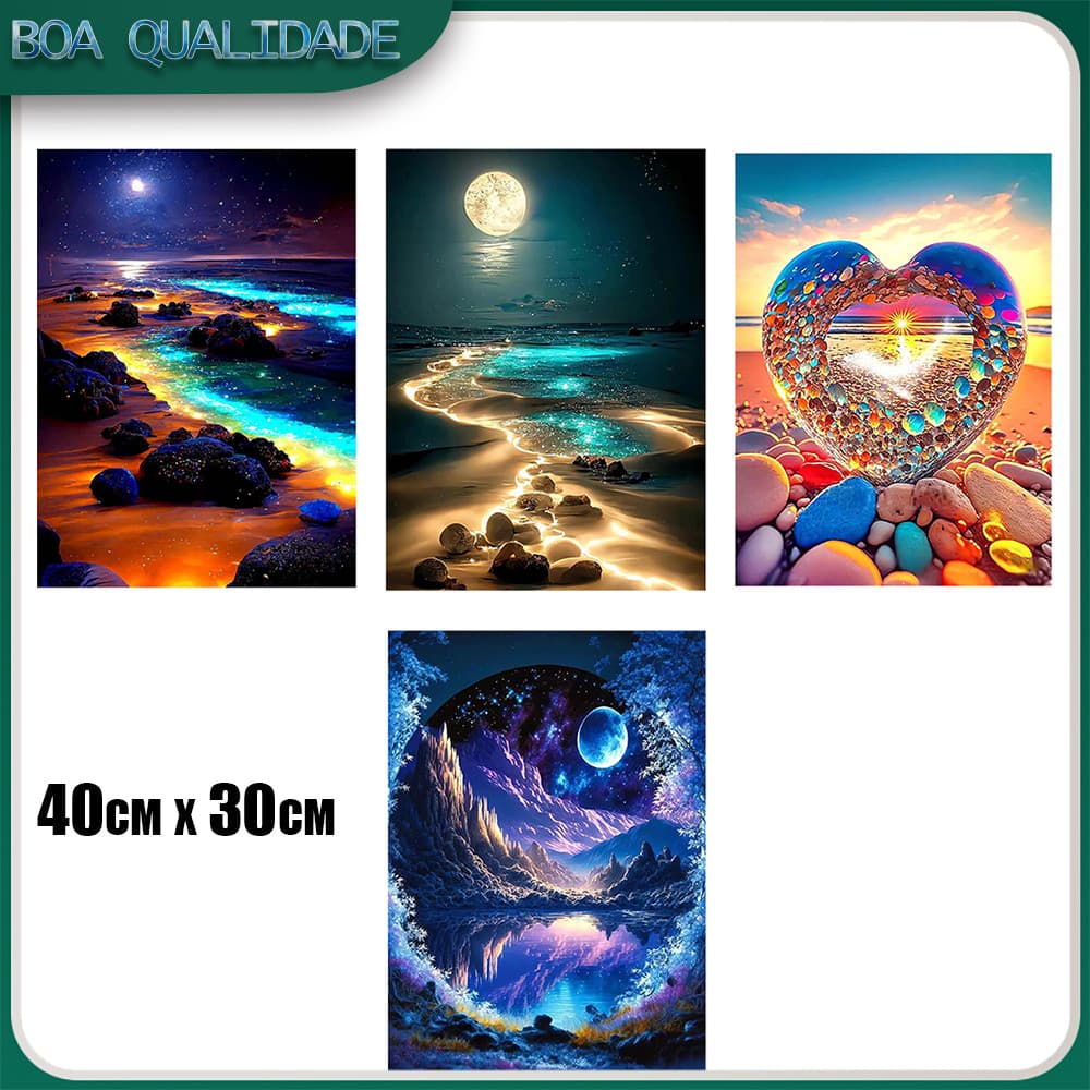 Redondo Diamante 5D Pintura Numerada Pintura Diamante 5D Kit Completo Pintura Diamond Art Decoração Para Casa