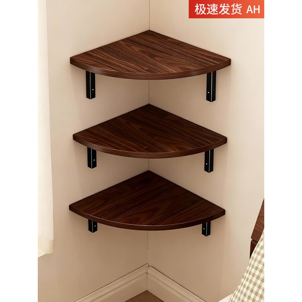 Prateleira de parede sem perfuração, estante triangular de parede para quarto, cabeceira, canto, decoração, suporte, div