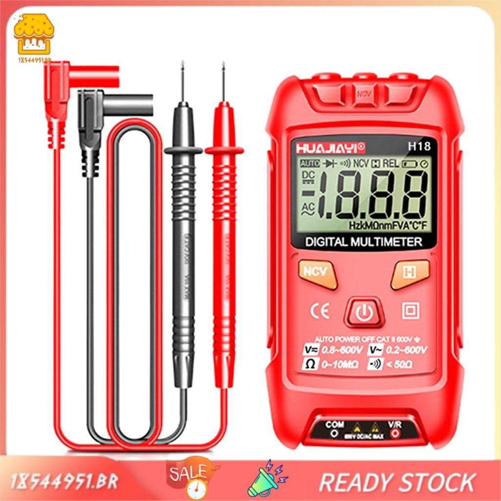 [18544951 . br] H18 Mini Multímetro Digital Medidor De Tensão 1999 Contagens Multimetro Ohm NCV Ferramentas De Eletricid