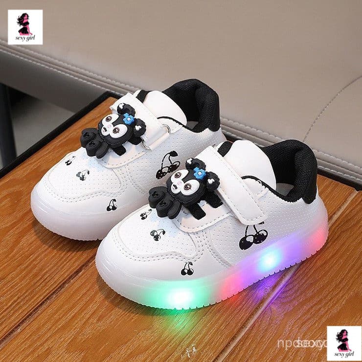 Tênis esportivos infantis, sapatos casuais para meninas, sapatos de bebê, tênis esportivos com luz LED suave Q6BW ANW6