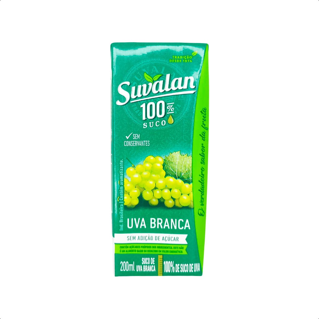 Suco Suvalan 100% Uva Branco 200ml Lancheira