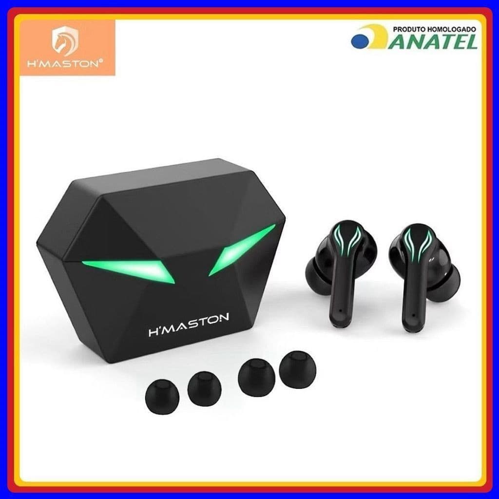Fone de Ouvido Sem fio Gamer Bluetooth 5.3 com Microphone e Luz LED Redução de Ruído original H'maston  RS-30 B25B